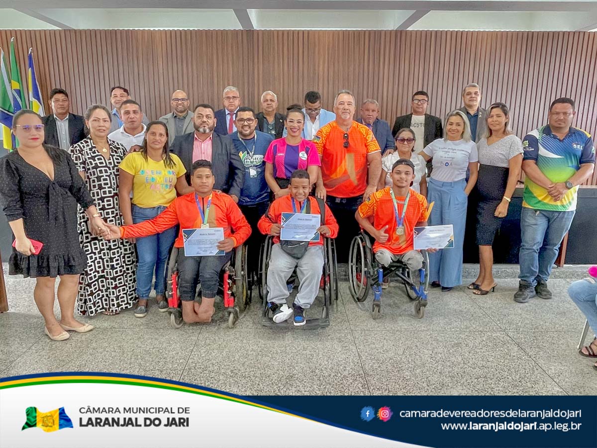 Câmara de Vereadores concede moção de aplausos para jovens paratletas de Laranjal do Jari