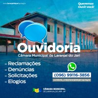 Câmara de Vereadores disponibiliza os serviços da Ouvidoria do Legislativo