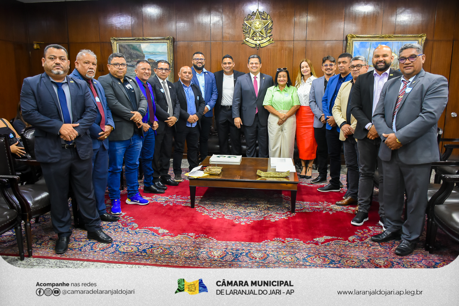 Vereadores de Laranjal do Jari, esteve reunida com senador Davi Alcolumbre, na Presidência do Senado Federal