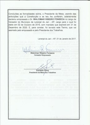 Termo de Posse do Vereador Walcimar Fonseca, Costa.jpg